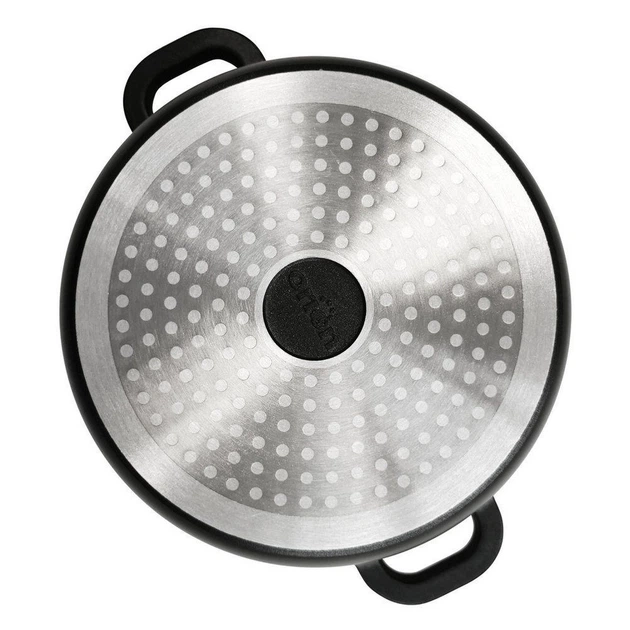 Каструля Orion Grande гранітна з кришкою чорна 1.4 л (8592381156725) - зображення 4