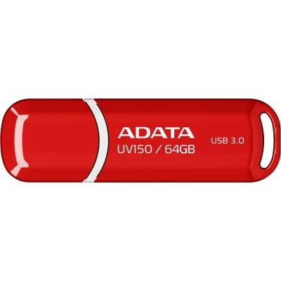 USB флеш накопичувач ADATA 64GB UV150 Red USB 3.0 (AUV150-64G-RRD) - Фото 1 USB флеш накопичувач ADATA 64GB UV150 Red USB 3.0 (AUV150-64G-RRD) - зображення 1