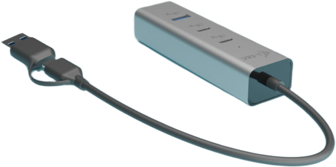 Hub i-tec Universal Charging Metal HUB 2xUSB-C + 2x USB-A Port + PD 85W (CAHUBMETAL2A2CPD) - obraz 2