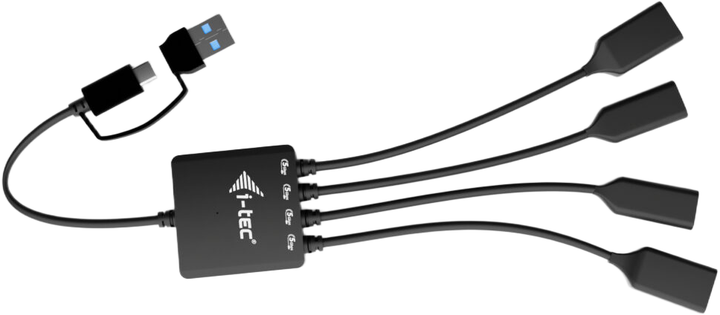 Hub i-tec USB-C/USB-A Cable HUB 4 port (2x USB-C, 2x USB-A) (CACBLHUB2A2C) - obraz 3