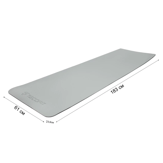 Туристический коврик TECOFIT 183х61х0.6 см Серый (532) - изображение 6