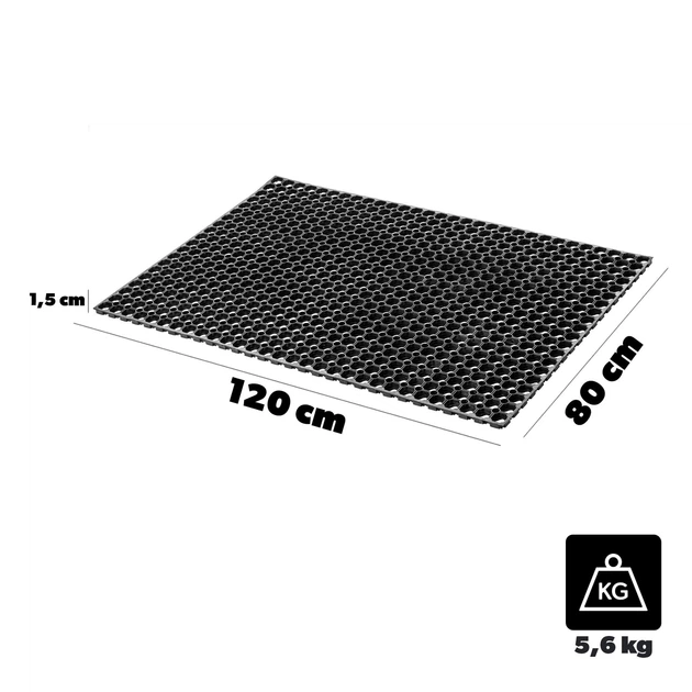 Килимок під двері Kadax Compos гумовий 80x120 см (5906638303276) - зображення 4