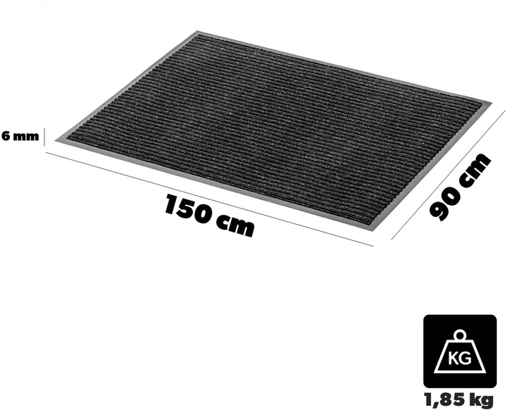 Килимок під двері Kadax Protektor 90x150 см Антрацит (5906638303085) - зображення 6