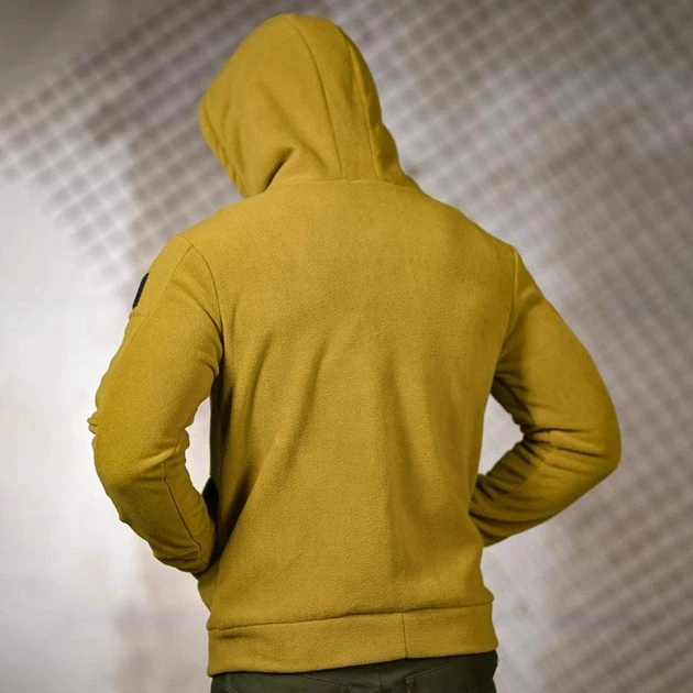 Флісова Кофта Mustard з липучкою для шеврону койот розмір S - Фото 2 Флісова Кофта Mustard з липучкою для шеврону койот розмір S - зображення 2