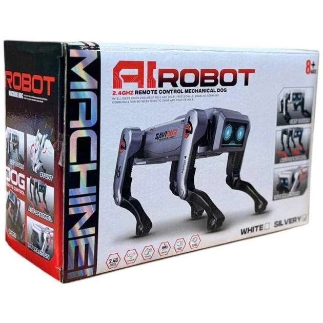 Інтерактивний робот-собака на радіокеруванні AI Robot Grey - зображення 4