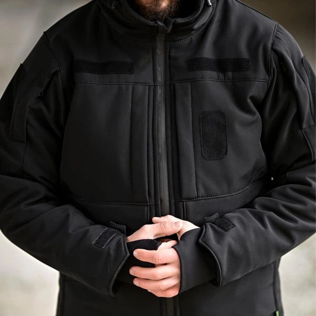Утепленная куртка 7.62 Tactical Pocket Softshell с удлиненными манжетами черная размер M - изображение 6