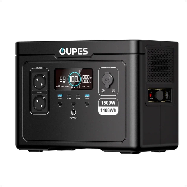 Станція резервного живлення OUPES S015 / 1500 Вт / 1488 Вт⋅год / LiFePO4 / швидка зарядка - зображення 3