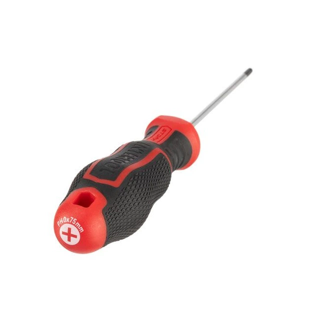 Отвертка крестовая, PH0×75 мм, S2, STORM INTERTOOL VT-3413 - изображение 2