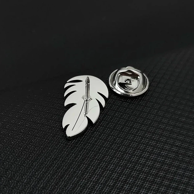 Значок из стали BROCHE брошь бижутерия Перо серебристый BRGV115239 - изображение 2