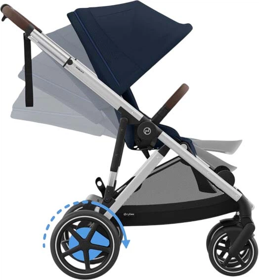 Прогулянкова коляска Cybex e-Gazelle S Ocean Blue Gold (4063846465903) - зображення 4