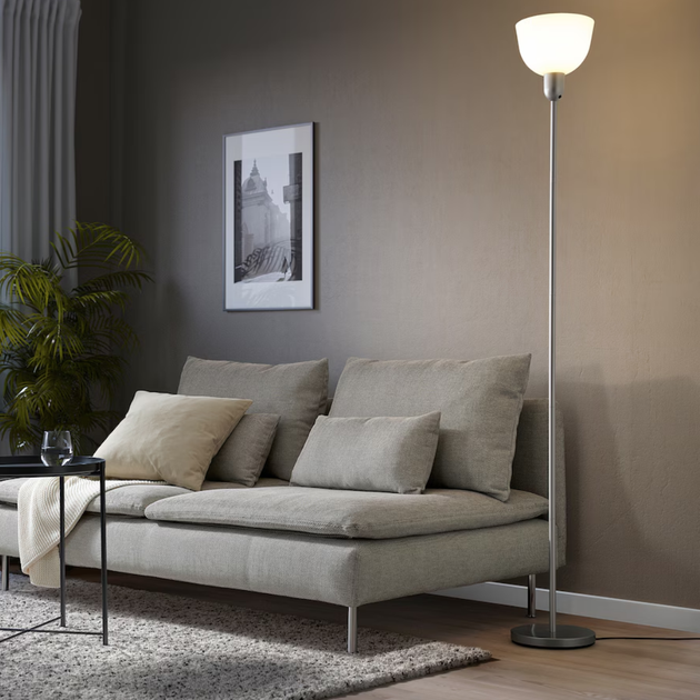 Торшер, серебристо-белый, HEKTOGRAM IKEA 404.777.26 - изображение 3