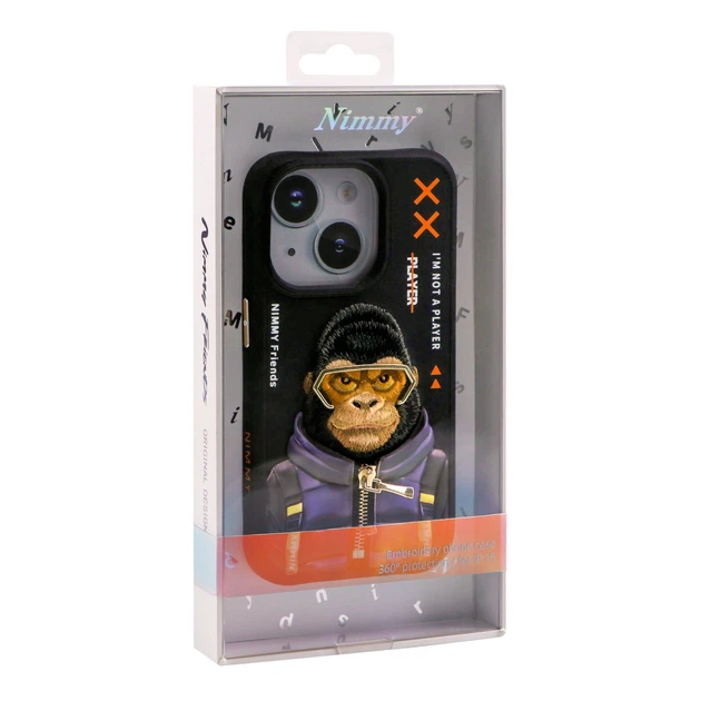 Чохол TPU+PC Nimmy 3D with Metal Buttons для iPhone 15 Колір Cat Grey - Фото 14 Чохол TPU+PC Nimmy 3D with Metal Buttons для iPhone 15 Колір Cat Grey - изображение 14
