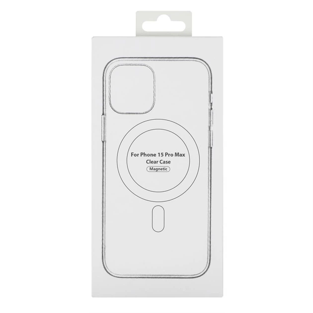 Чохол TPU Clear Case with Magsafe для iPhone 15 Pro Max Колір Transparent - изображение 5