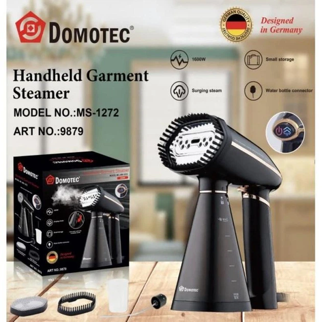 Отпариватель ручной Domotec MS-1272 1600 W 350 мл для одежды вертикальное отпаривание для дома - изображение 2