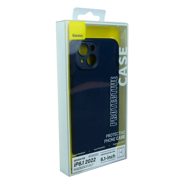 Чохол Baseus Liquid Silica Gel Case+Glass 0.22mm для iPhone 14 ARYT001603 Колір Blue - изображение 8