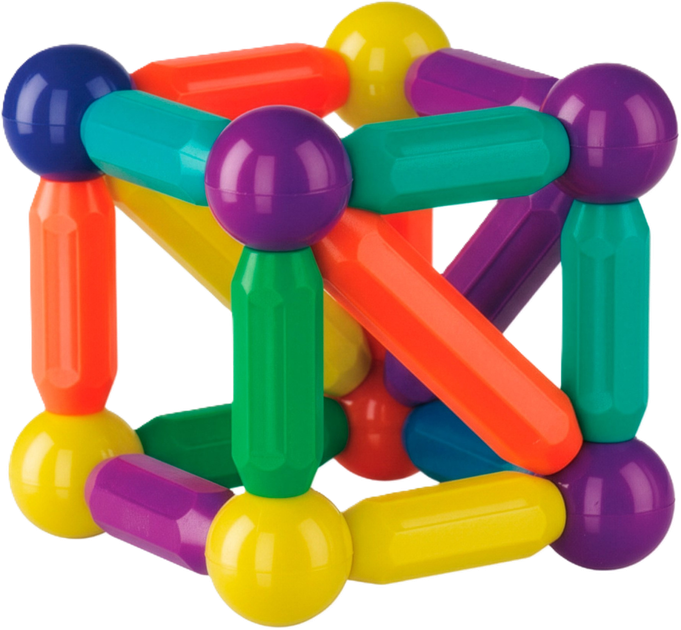 Klocki magnetyczne Springos 3D 100 elementów (5908455307703) - obraz 3