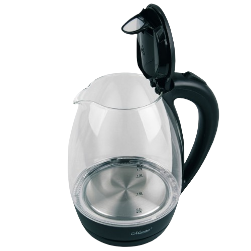 Електрочайник 1,7л 2000W скло (диск) чорний MR-061-BLACK Maestro - изображение 3