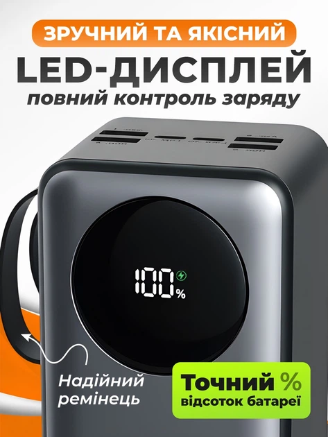 УМБ KPG KPG-402X 40000 mAh Black-Grey - зображення 8
