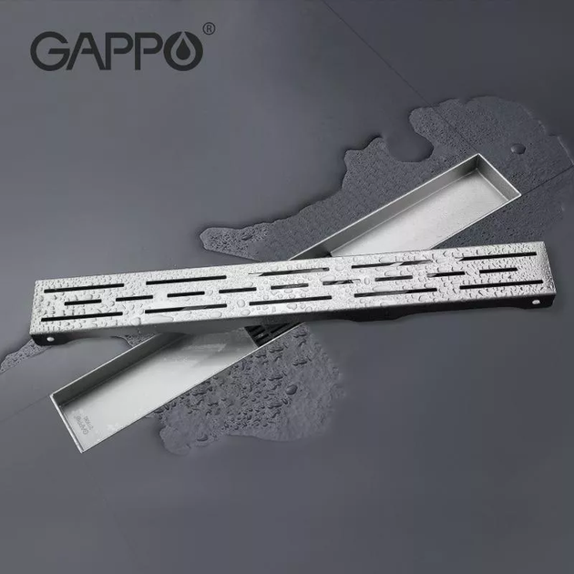Душовий трап G89007-1, 70х900мм, нержавіюча сталь, сатин GAPPO G89007-1 - зображення 2