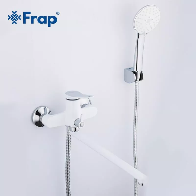 Змішувач для ванни F2245, білий/хром frap F2245 - Фото 2 Змішувач для ванни F2245, білий/хром frap F2245 - изображение 2