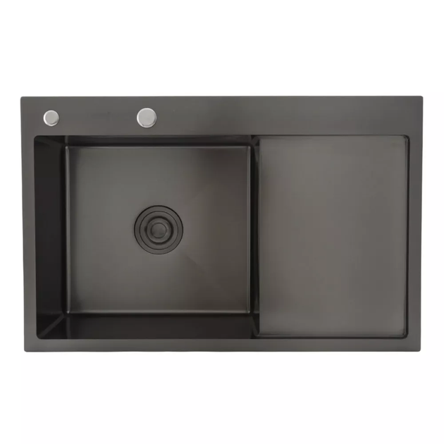 Кухонна мийка GS7850-6R накладна 780x500 мм, поверхня PVD GAPPO GS7850-6L - зображення 3