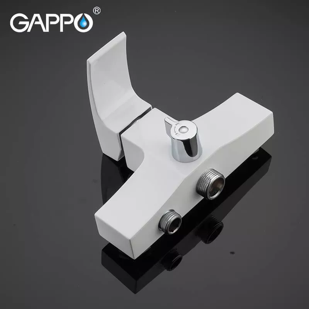 Змішувач для ванни G2207-7, білий/хром GAPPO G2207-7 - изображение 4