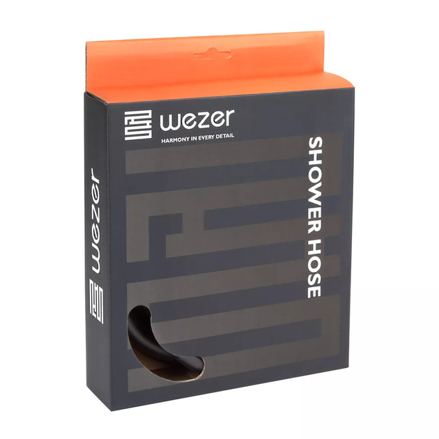 Душовий шланг WKR-015-180B, 180 см, чорний WEZER WKR-015-180-B - Фото 2 Душовий шланг WKR-015-180B, 180 см, чорний WEZER WKR-015-180-B - изображение 2