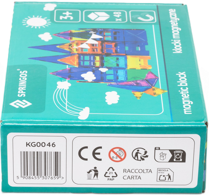 Klocki magnetyczne Springos 3D 48 elementów (5908455307659) - obraz 3