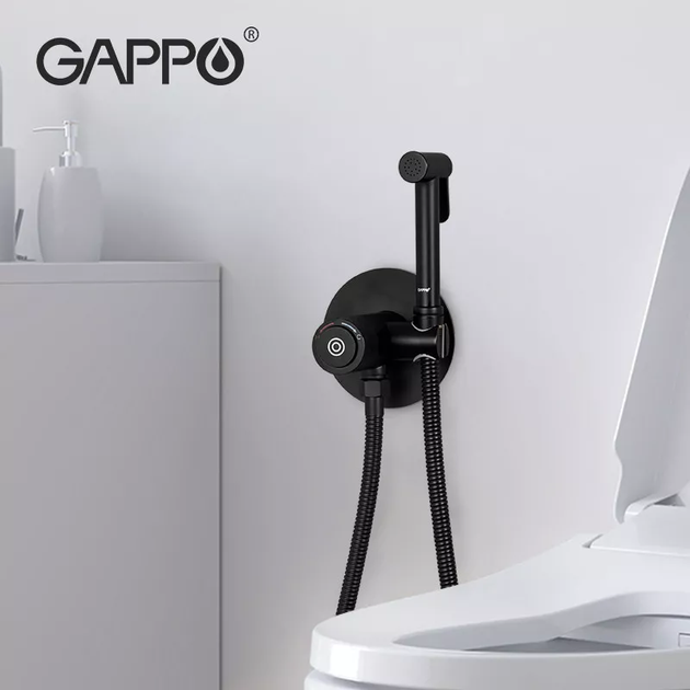 Гігієнічний душ G7288-6 з гачком, чорний GAPPO G7288-6 - изображение 3