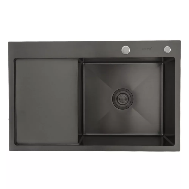 Кухонна мийка GS7850-6L накладна 780x500 мм, поверхня PVD GAPPO GS7850-6R - зображення 3