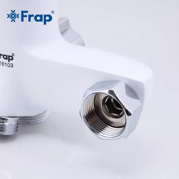 Змішувач для ванни F2234, білий/хром frap F2234 - Фото 4 Змішувач для ванни F2234, білий/хром frap F2234 - изображение 4