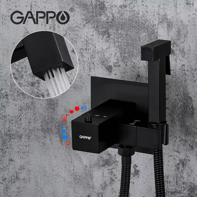 Гігієнічний душ G7207-60 із термостатом, чорний GAPPO G7207-60 - изображение 4