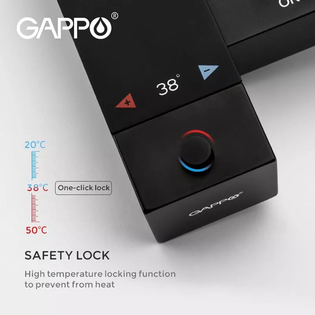 Гігієнічний душ G7207-60 із термостатом, чорний GAPPO G7207-60 - изображение 5
