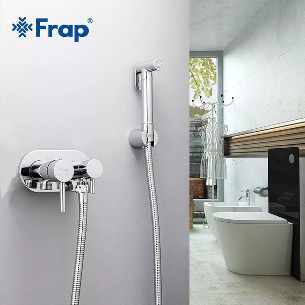 Гігієнічний душ F7508 з приладовим краном 1/2", хром frap F7508 - изображение 2