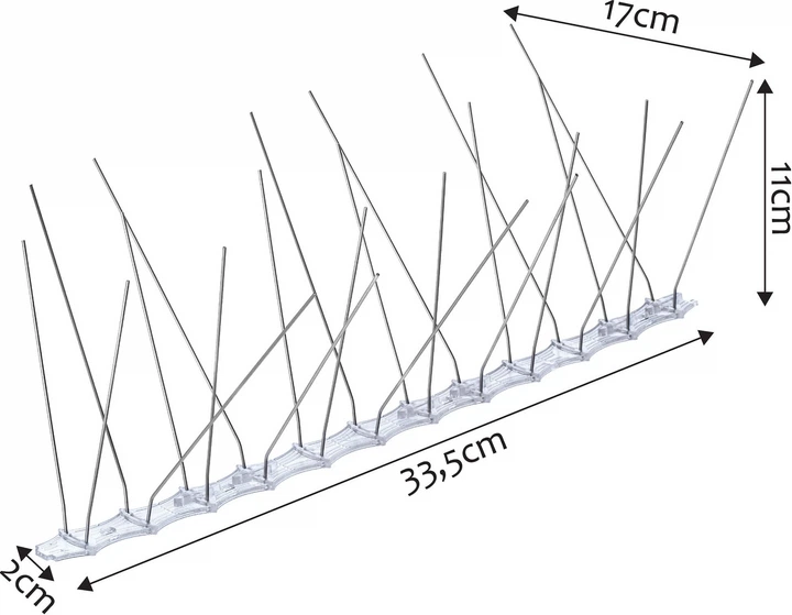 Нержавіючі шипи від птахів Kadax 33 x 17 см 9 шт. (K551) - зображення 9