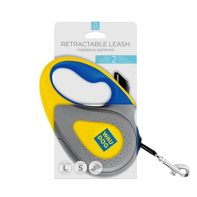 Поводок-рулетка для собак Waudog R-leash Colors freedom L до 50 кг 5 м светоотражающая лента (383-4020 Col) - изображение 2