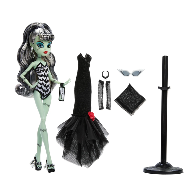 Кукла Монстер Хай коллекционная Фрэнки Штейн в образе Барби Monster High Skullector Frankie Stein x Barbie Collectible Mattel (JHK28) (JHK28) - изображение 4