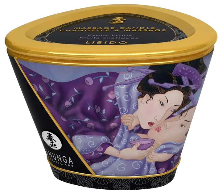 Інтимна масажна свічка Shunga Massage Candle Exotic Fruits с экзотических фруктов 170 мл - зображення 3