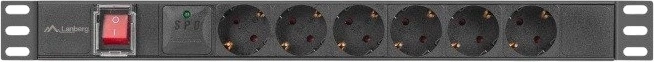Listwa zasilająca Lanberg PDU-06F-0200-IEC-BK - obraz 3