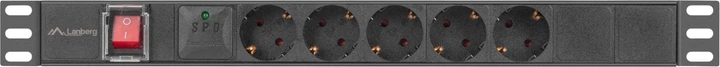 Подовжувач Lanberg PDU-05F-0200-IEC-BK - зображення 3