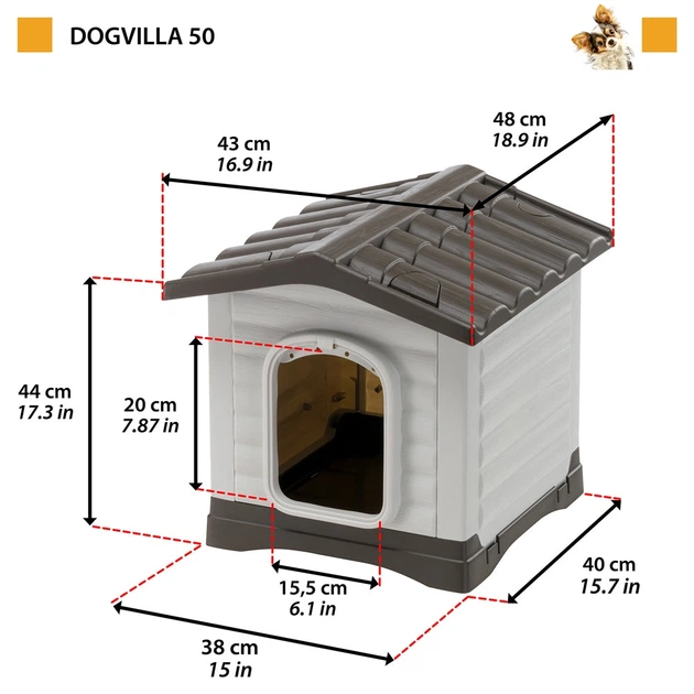 Будка для собак из термопластика Ferplast Dogvilla 50 - изображение 2