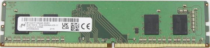 Пам'ять Micron 8GB DDR4 3200 MHz (MTA4ATF1G64AZ-3G2E1) - Фото 1 Пам'ять Micron 8GB DDR4 3200 MHz (MTA4ATF1G64AZ-3G2E1) - зображення 1