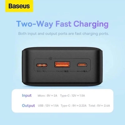 УМБ Baseus Airpow 30000mAh black (ppqd090101) - зображення 7