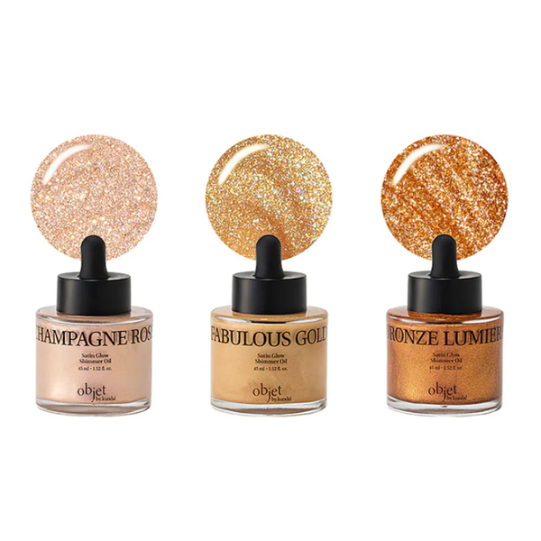 Суха олія Objet by Kundal Satin Glow Shimmer Oil Fabulous Gold для тіла із золотистим сяйвом 45 мл - Фото 3 Суха олія Objet by Kundal Satin Glow Shimmer Oil Fabulous Gold для тіла із золотистим сяйвом 45 мл - зображення 3