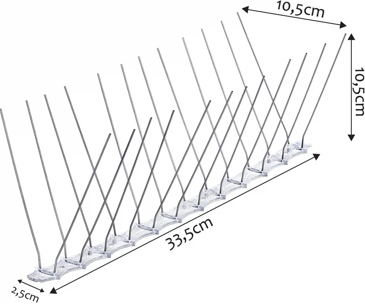 Kolce nierdzewne na ptaki Kadax 33 x 10 cm 9 szt. (K552) - obraz 9
