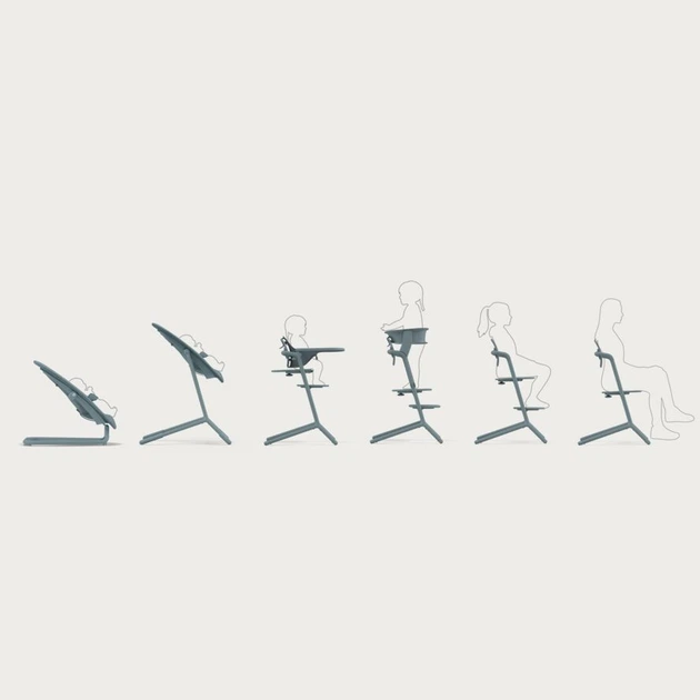 Krzesełko do karmienia Cybex Lemo 4-in-1 Suede Grey Gold (4063846171576) - obraz 10