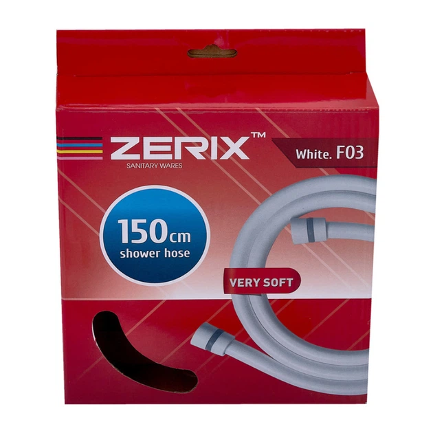 Шланг для душа силиконовый белый 150см ZERIX (ZX5567) - изображение 2