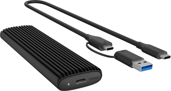 Зовнішня кишеня Icy Box для SSD M.2 NVMe USB Type-C 3.1 Black (IB-1808MCT-CU31) - зображення 2