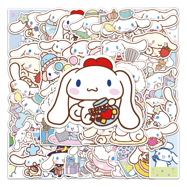 Стикерпак Набір наклейок GeekLand Hello Kitty Cinnamoroll Хелло Кітті Сіноморол 50 штук - зображення 2