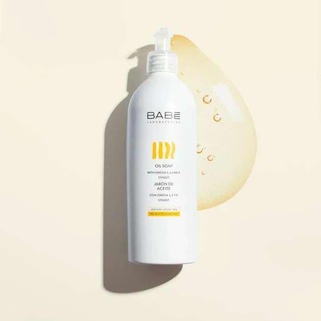 Олійне мило для душу BABE Laboratorios Oil Soap Body для дуже сухої та атопічної шкіри, 500 мл - зображення 2